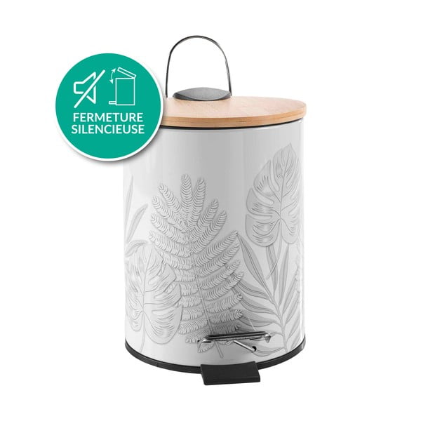 Bijela metalna kanta za smeće s pedalom 3 l Amber – douceur d'intérieur-image-3