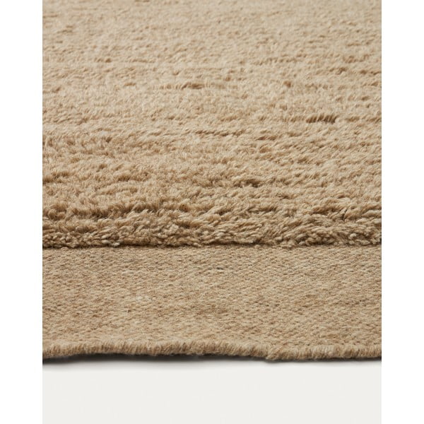 Bež vunen tepih 160x230 cm Marely – Kave Home-image-1