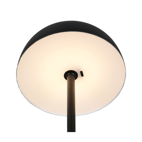 Mat crna LED stolna lampa s metalnim sjenilom (visina 21 cm) Munoz – Trio-image-2