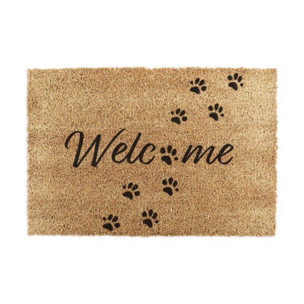 Otirač od kokosovih vlakana 60x90 cm Welcome Paws – Artsy Doormats