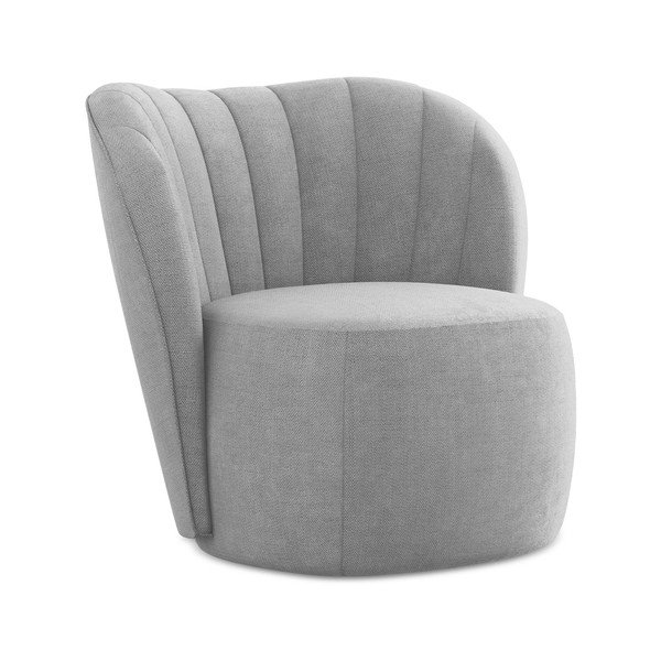 Siva fotelja od šenila Keloa – Makamii