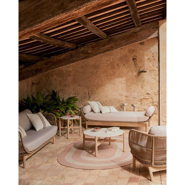 Krem/u prirodnoj boji vrtna sofa od masivnog bagrema Catalina – Kave Home-image-3