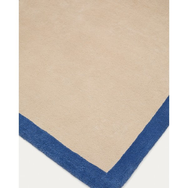 Plavi/bež pamučan tepih 90x150 cm Nalim – Kave Home-image-4