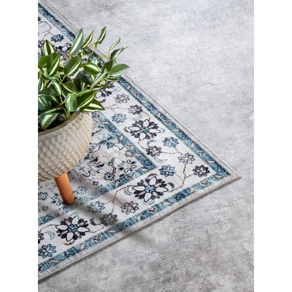 Svijetlo plavi tepih 120x160 cm Saveh Cream Blue – Elle Decoration-image-2