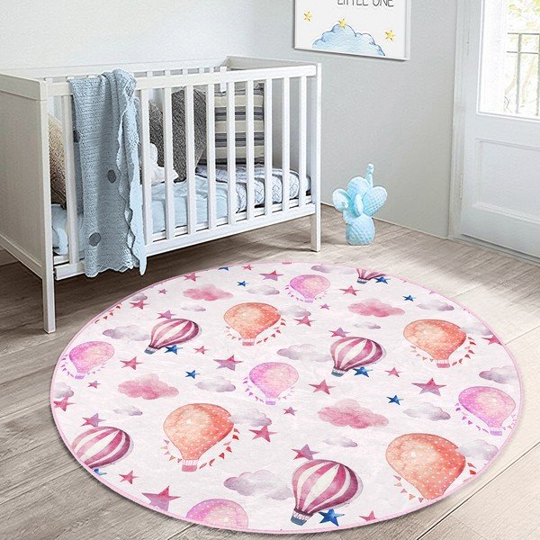 Ružičasti dječji tepih ø 120 cm Comfort – Mila Home-image-4