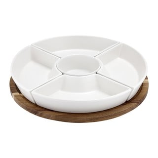 Bijeli tanjur za posluživanje od kamenine 35x35 cm Essentials - Ladelle