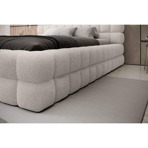 Bijeli tapecirani bračni krevet s prostorom za odlaganje s podnicom 160x200 cm Dizzle – ELTAP-image-3