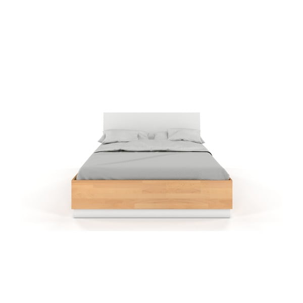 Bračni krevet sa prostorom za odlaganje od bukovog i borovog drveta SKANDICA Finn BC, 180 x 200 cm