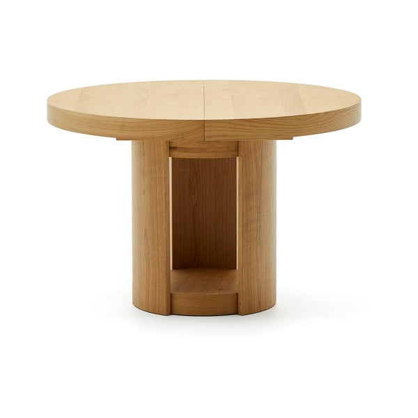 Okrugao proširiv blagovaonski stol s dodatnom pločom u dekoru hrasta ø 120 cm Artis – Kave Home-image-3