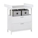 Bijela dječja komoda s promjenjivim stolom 75x100x87 cm Hamburg – Roba