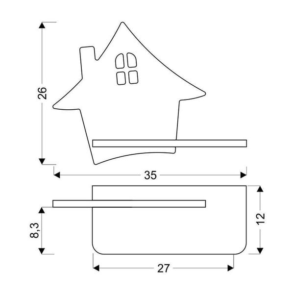 Siva dječja svjetiljka House - Candellux Lighting-image-1