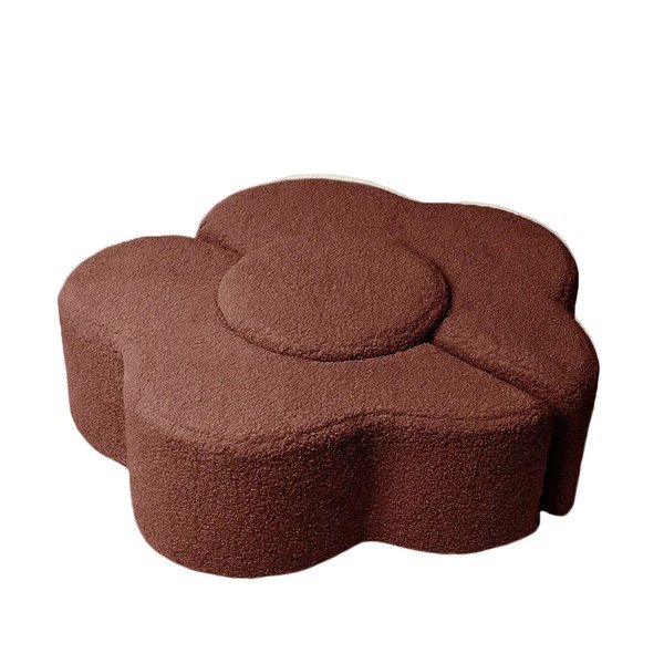 Smeđi set mekanih igrački od pjene 3 kom od boucle tkanine visina 27 cm 88x90 cm – Meowbaby-image-2