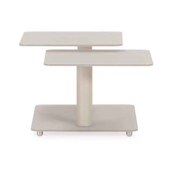 Krem stakleni stolić za kavu 54x115 cm Elvi – Marckeric-image-2