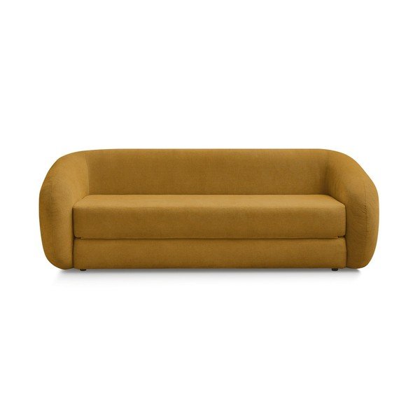 Senf žuta sklopiva sofa od šenila 228 cm Neyo – Bobochic Paris