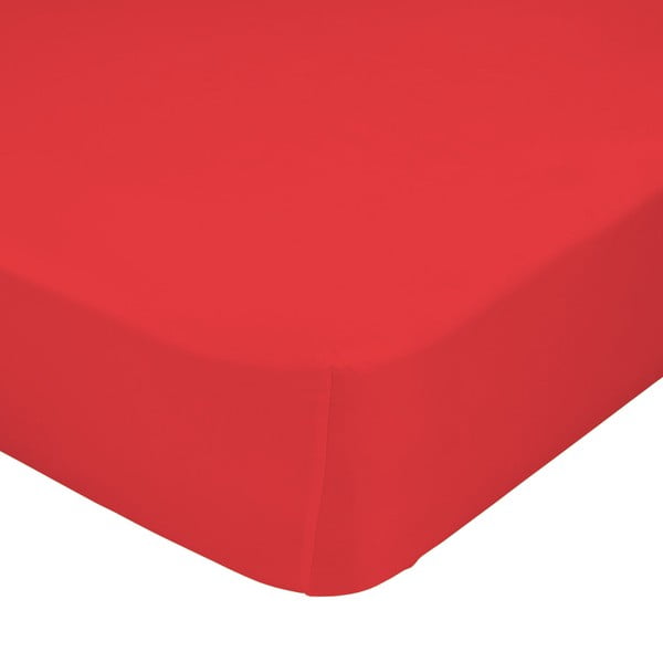Crvena elastična plahta HF Living Basic, 140 x 200 cm