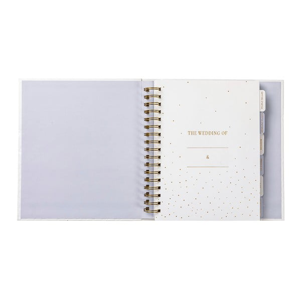 Bijeli planer za vjenčanje s džepovima za pohranu Busy B-image-3