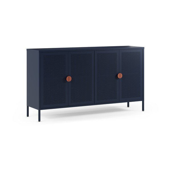 Tamno plavi metalni ormarić 160x90x40 cm Sayla – Marckeric-image-4