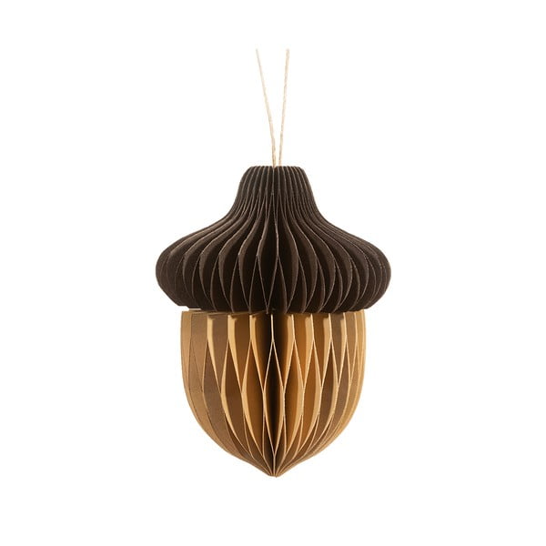 Papirnat ukas za božićno drvce 10 cm Honeycomb Acorn – Sass & Belle