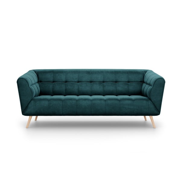 Tamno tirkizno plava sofa od baršuna Interieurs 86 Étoile, 210 cm