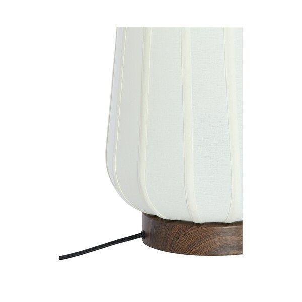 Bijela metalna stolna lampa s tekstilnim sjenilom (visina 29 cm) Bibia – Light & Living-image-4