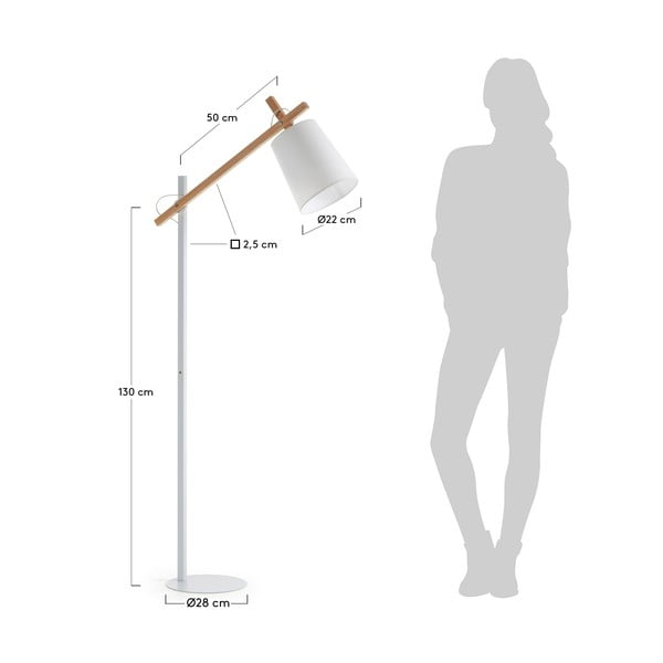 Bijela podna lampa Kave Home Jovik-image-4
