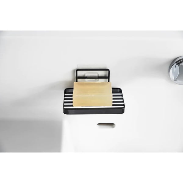 Crna metalna samoljepljiva posuda za sapun Film Hook – YAMAZAKI-image-1