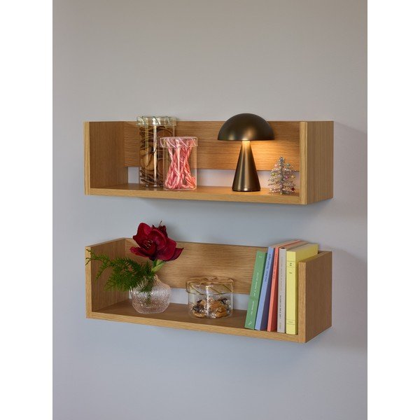 Polica u dekoru hrasta u prirodnoj boji 64 cm Gap – Hübsch-image-3