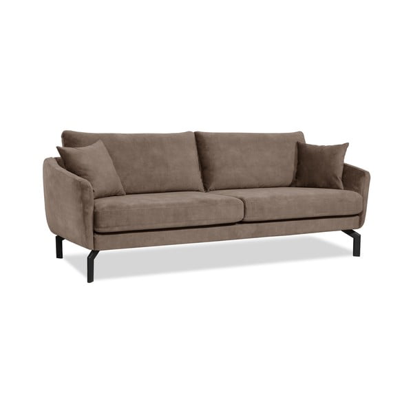 Smeđe-siva sofa s baršunastom površinom Scandic Magic, širine 230 cm-image-2