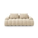 Bež baršunasti sofa 200 cm Linz – Cosmopolitan Design