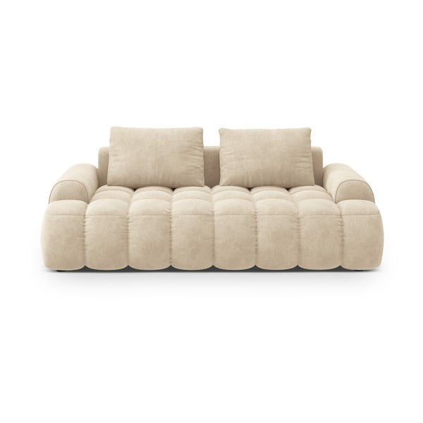 Bež baršunasti sofa 200 cm Linz – Cosmopolitan Design