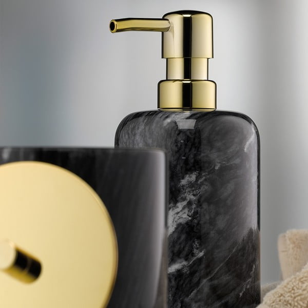 Crna mramorna limenka za kozmetički pribor Kela Liron-image-2