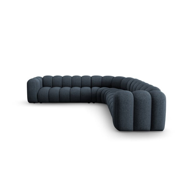 Plava kutna garnitura od šenila Lupine – Micadoni -image-2