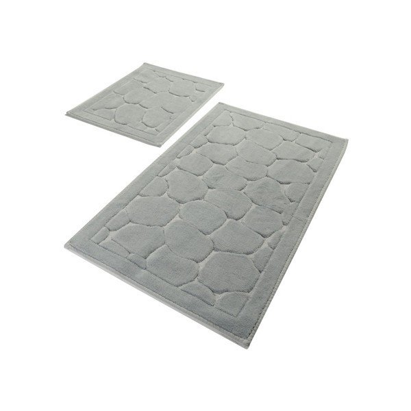 Set od 2 sive pamučne kupaonske prostirke Confetti Bathmats Parma Grey