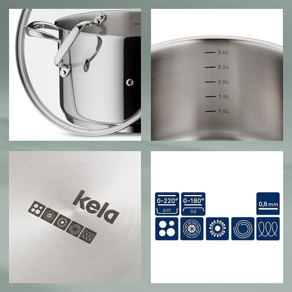 Lonac od nehrđajućeg čelika s poklopcem Kela Flavoria, ø 20 cm-image-2