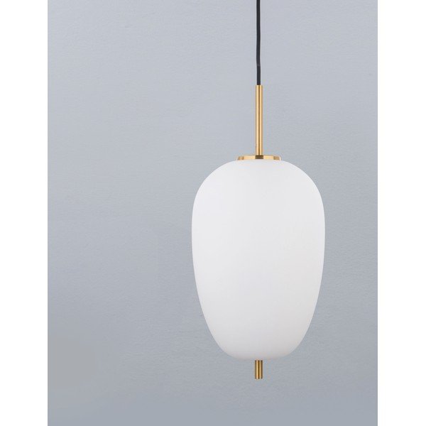 Bijela/mjedena staklena viseća svjetiljka ø 27 cm Lato – Nova Luce-image-1