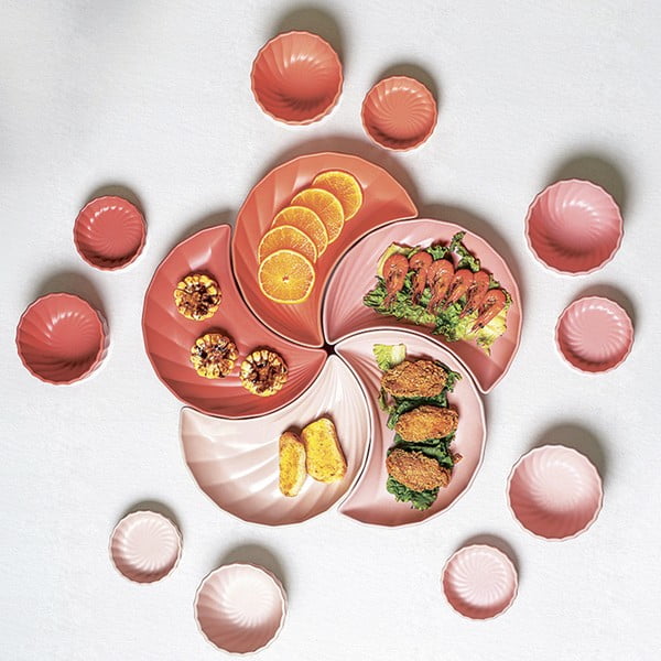 Set za serviranje 5 kom od kamenine Palmarosa pink – Villa Altachiara-image-2