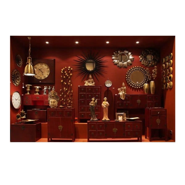 Crvena niska komoda 130x50,5 cm Oriente – Ixia-image-3