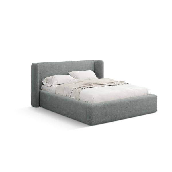 Tamno sivi tapecirani bračni krevet s prostorom za odlaganje s podnicom 180x200 cm Jason – Windsor & Co Sofas