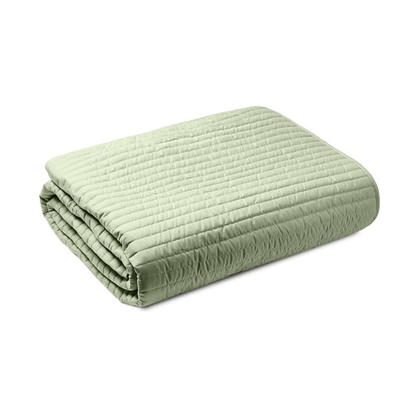 Zeleni prošiven prekrivač za bračni krevet 220x230 cm Quilted Lines – Bianca