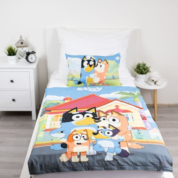 Pamučna dječja posteljina za dječji krevetić 100x135 cm Bluey – Jerry Fabrics-image-1