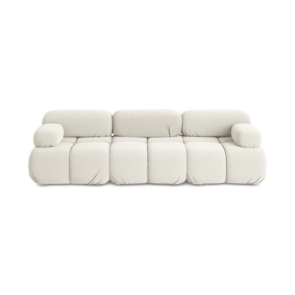 Bijela baršunasti sofa 285 cm Lokua – Makamii