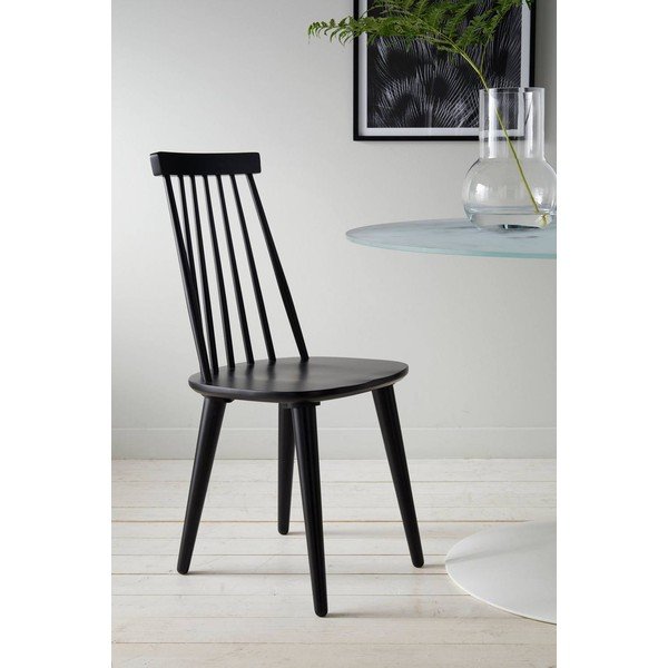 Crne barske stolice u setu 2 kom od masivnog kaučuka (visine sjedala 45 cm) Jolina – Ellos Home-image-1
