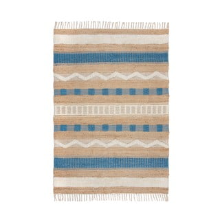 Plavi/u prirodnoj boji ručno rađen tepih od mješavine jute 120x170 cm Medina Jute – Flair Rugs