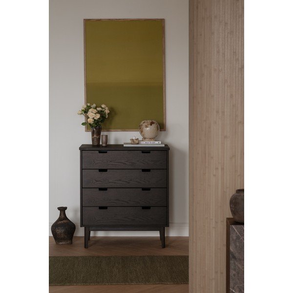 Komoda od punog hrasta u tamnoj prirodnoj boji 75x85x38 cm Garrison – Rowico-image-2