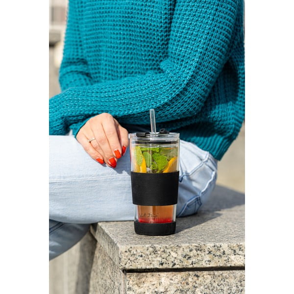 Crna termo šalica 600 ml Fuori – Vialli Design-image-2