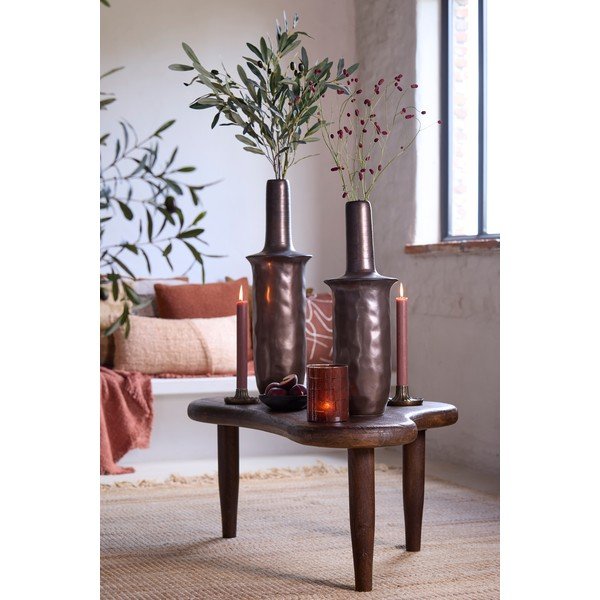 Stolić za kavu od masivnog manga u tamnoj prirodnoj boji 64x102 cm Canzo – Light & Living-image-1