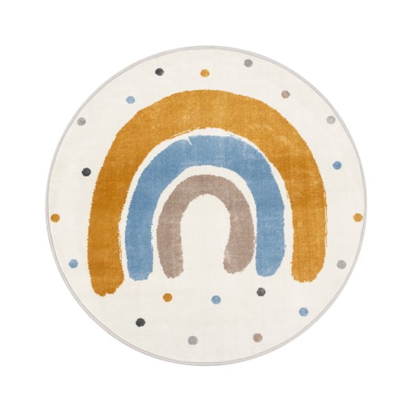 Oker žuti/boje slonovače dječji tepih ø133 cm Joyful Gold – FD