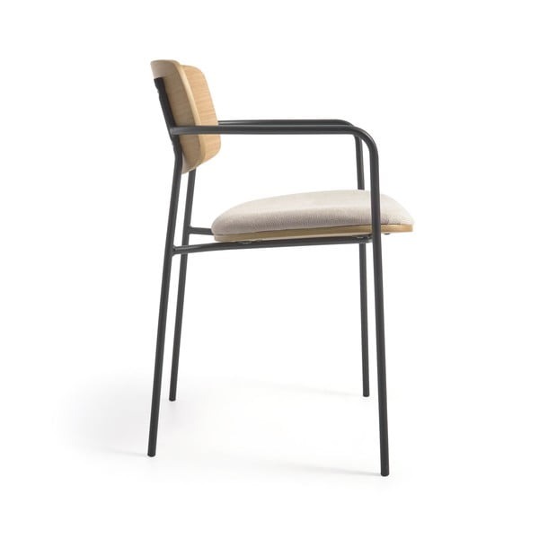 Crna/u prirodnoj boji blagovaonska stolica Maureen – Kave Home-image-3