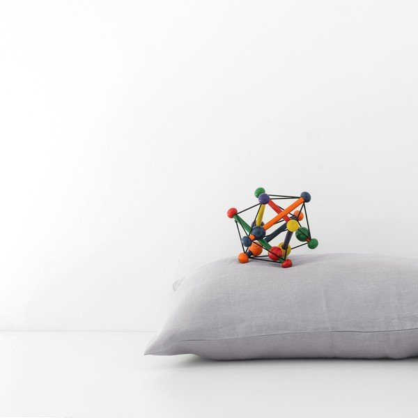 Dječja siva lanena jastučnica Linen Tales Nature 40 x 60 cm-image-2