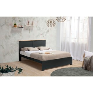 Antracitno sivi bračni krevet 140x190 cm Akira – Marckeric